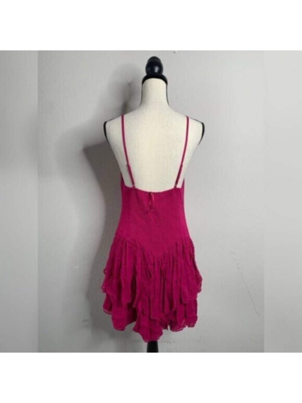 NWT Secret Mission Rasberry Ines Ruffle Mini Dress - Picture 10 of 16
